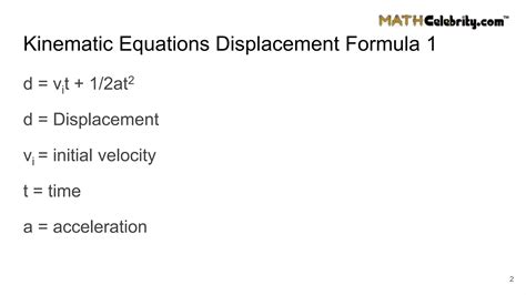 Kinematic equations | PPTX