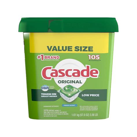Cascadedishwasher Pods Actionpacs Dishwasher Detergent Original Fresh ...