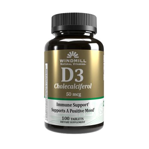 D3 CHOLECALCIFEROL 50 MG – WINDMILL – Jalea Real – Productos Naturales