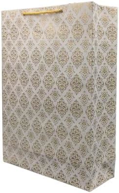 TASCHE Vertical Big Gold Flower Design Gift Bags For Gifting | Weddings ...