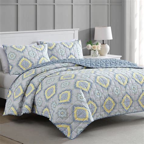 MARTHA STEWART Twin Size Quilt Bedding Set - 2 Piece, Soft Washed ...