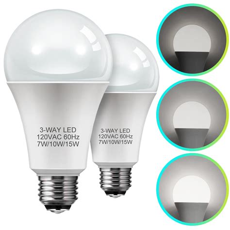 Three Way Led Light Bulbs Jolux 3 Way LED Bulbs 40/75/100W Equivalent,
