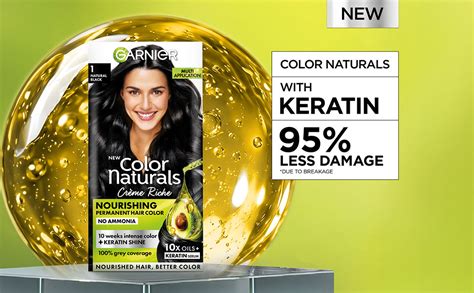 Garnier Color Naturals Natural Black Hair Color Shade 1 | Ammonia Free ...