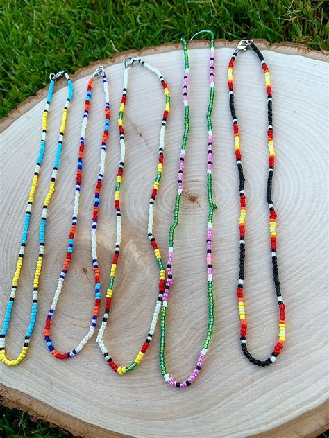 Customizable Seed Bead Choker Necklace Seed Bead Necklace | Etsy
