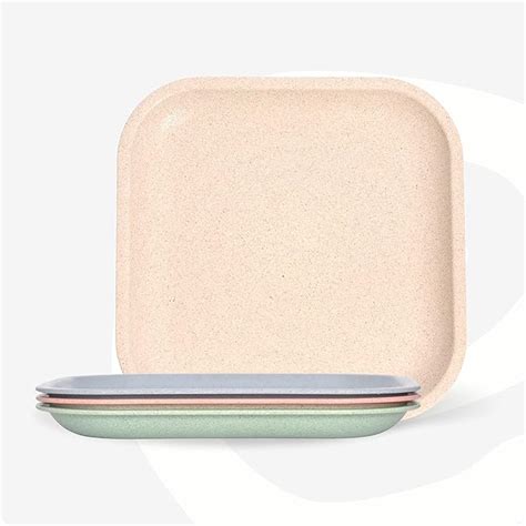 Buy Eha Set of 4 Earth-Friendly Snack Plate | 8 inch |Snacks Serving ...