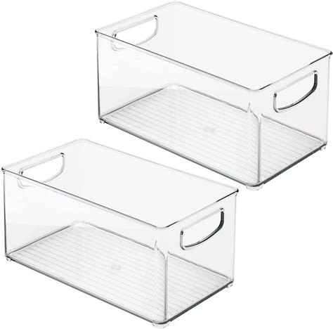 Buy mDesign Plastic Kitchen Organizer - Storage Holder Bin with Handles ...