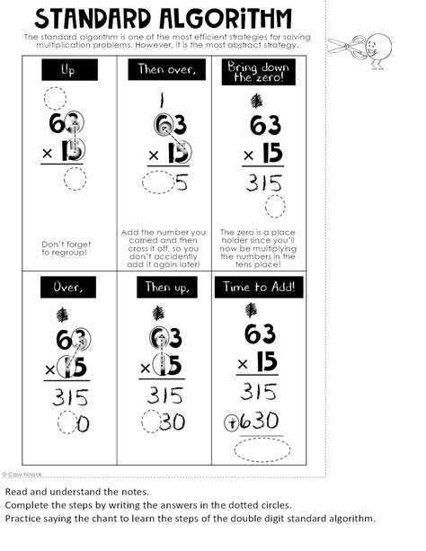 Image result for Standard Algorithm Multiplication Notes