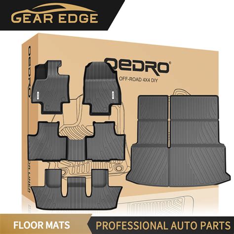 Floor Mats for 2024-2025 Toyota Grand Highlander w/Subwoofer 7 Seat ...