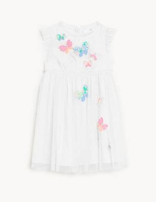 Butterfly Applique Tulle Dress