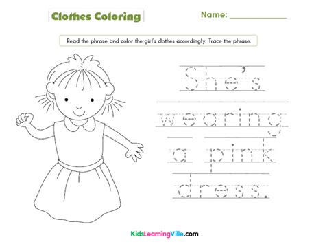 Clothes Coloring Worksheet 的图像结果