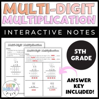 Multi-Digit Multiplication 5th Grade 的图像结果