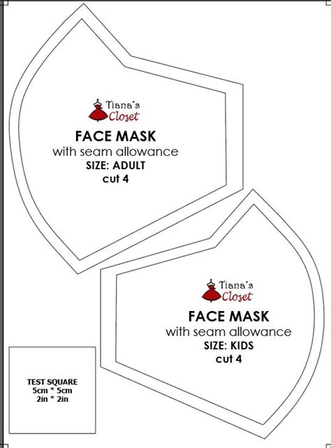 Image result for Free Printable Face Mask Pattern PDF