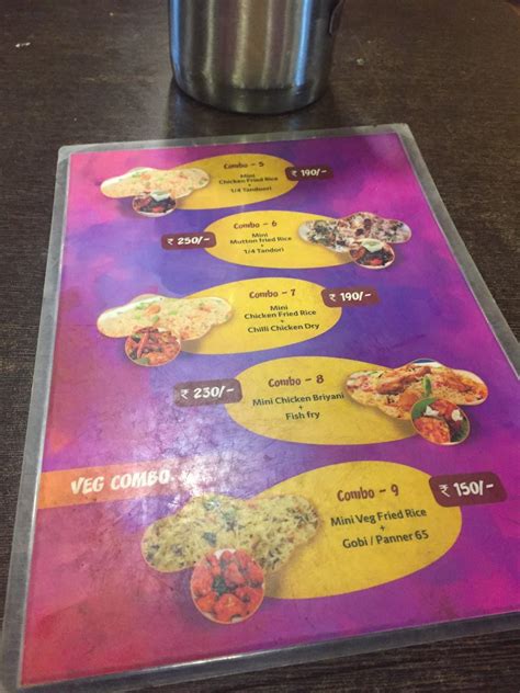 Menu at Asal Briyani, Chennai, 5
