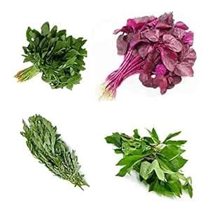 THANDU KEERAI(RED+GREEN AMARANTH)-GONGURA(PULICHA KEERAI)-AGATHI KEERAI ...