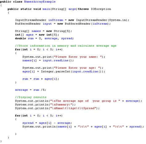 Image result for Simple Array Program On Java