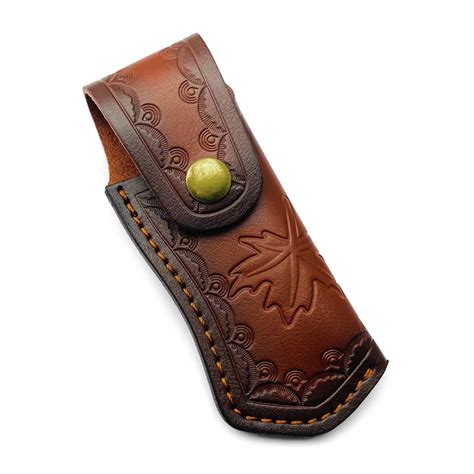 Portable Folding Knife Storage Sheath Pouches with Belt Loop Leathers Holsters Belt Pocket Knife ...