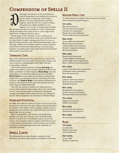 Dnd 5E Wikidot Ranger Spells at Jamie Kingsbury blog