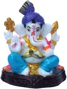 KAARTI Hand Painted Lord Ganesha Idol - SK1105 Decorative Showpiece - 7 ...
