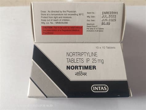 Nortriptyline 25 Mg Tablet Nortimer, For Hospital at Rs 50/strip in Surat