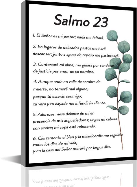 Bmotaso Salmo 23 En Español Verso bíblico para Pared Arte de pared ...