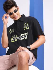 AEROPOSTALE Printed Men Polo Neck Black T-Shirt - Buy AEROPOSTALE ...