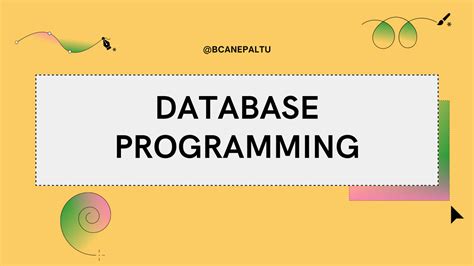Image result for Example of Database Programming