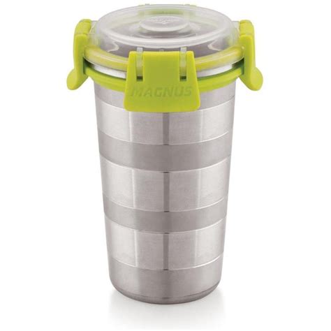 Buy Magnus Stainless Steel Matte Klip Lock Tumbler with Lid and Straw ...