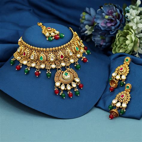 Brahmacharini Grace Rajwadi Necklace Set – Kaashmaala