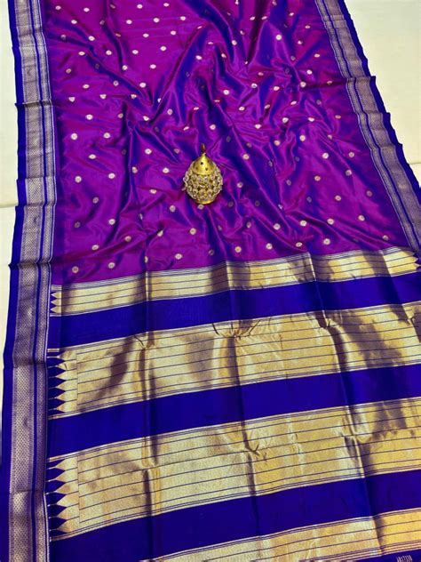 Traditional Pure Silk Erkal Paithani Saree with Typical Erkal Pallu Co