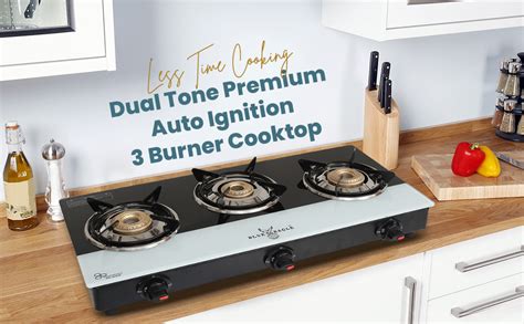Blue Eagle 3 Burner Auto Ignition with Toughened Glass Gas Stove ...