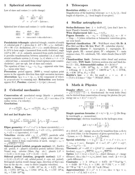 Image result for Astrophysics Formulas