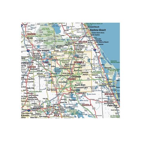 Laminated Florida State Map Large Poster, Includes | Ubuy India