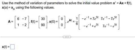 Image result for Varation of Parameters Method