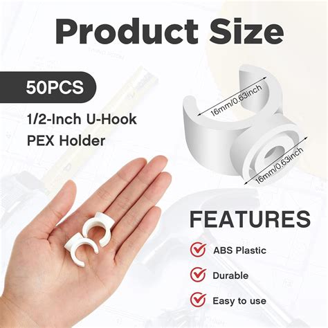 Yookeer 50 Packs 1/2 Inch PEX Clips Pipe Hangers Clamps India | Ubuy