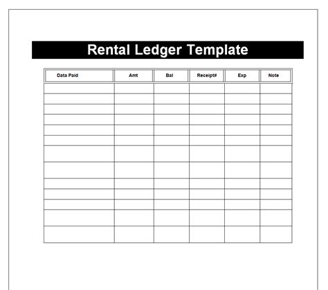 28+ Customizable Rental Ledger Templates (EXCEL & WORD) - Day To Day Email