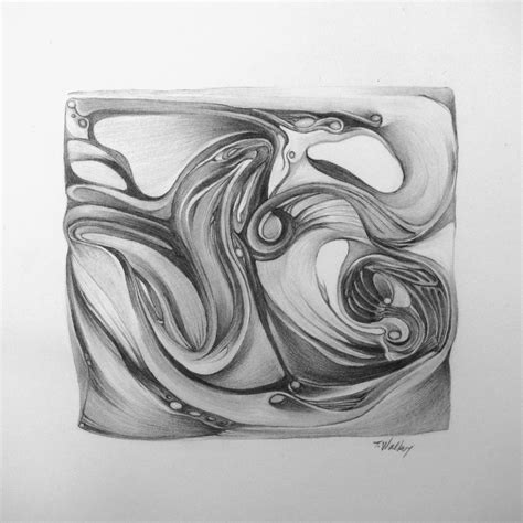 Abstract Landscape Pencil Drawings