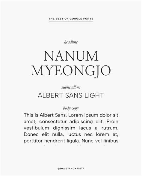 20 Best Google Fonts for 2024 | Davey & Krista | Google fonts, Google ...