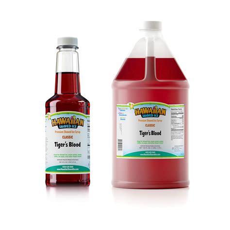Amazon.com: Hawaiian Shaved Ice Syrup Pint, Tiger’s Blood Flavor ...