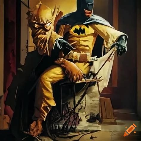 Provocative artwork of scarecrow and batman on Craiyon