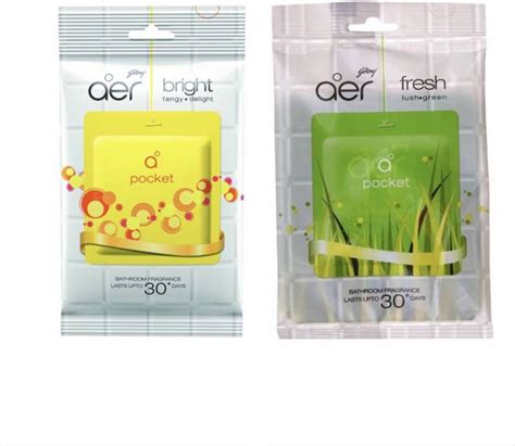 Godrej Aer Pocket Bright Tangy Delight & Fresh Lush Green Air Freshener ...