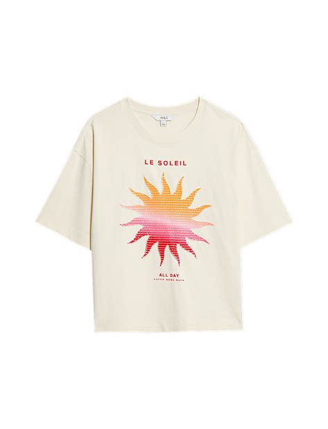 Buy Pure Cotton Embellished T-Shirt at Marks & Spencer