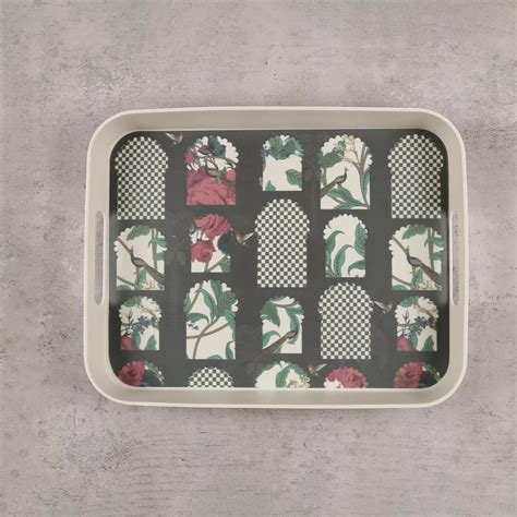 Buy INDIA CIRCUS Signature Windows Bamboo Fibre Serving Tray - 33.5x26 ...