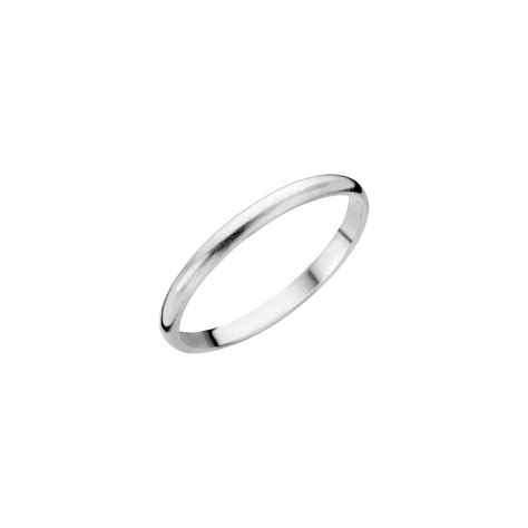 White Gold Classic 2MM Wedding Band for Men : Luxury Lab Grown Diamond ...