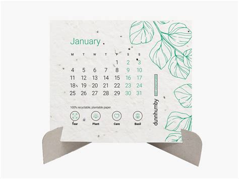 Recycled | Eco Friendly | Plantable Calendar | Hardboard Stand | MOQ 1 ...
