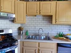 Painted Backsplashes by Painted Subway Tile Backsplash Remodelaholic Painted Backsplashes