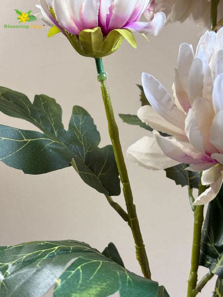 Luxe Artificial Peony Stick - White, Purple