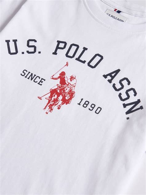 Buy U.S. Polo Assn. White Signature Arch Print T-Shirt from Next India