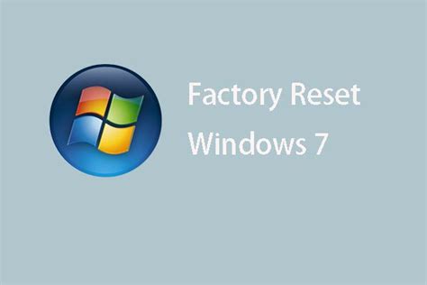 System Reset Windows 7 的图像结果