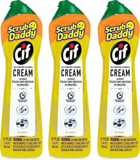 Amazon.com: Scrub Daddy Cif Cream All Purpose Cleaner, Lemon - Multi Surface Household Cleaning ...