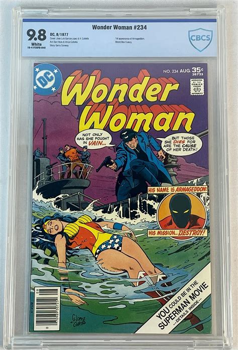 Lot - Vintage August 1977 Wonder Woman No.234 DC Comics .35 Cent Comic ...